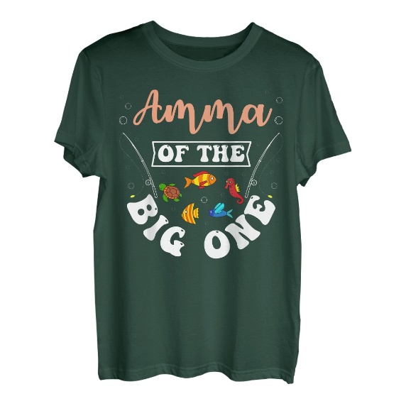 Amma Of The Big One Angeln, Geburtstagsparty, Geburtstagsfeier T-Shirt