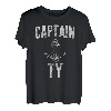 Herren Lustiges personalisiertes Bootsshirt mit Vorname Captain Ty T-Shirt