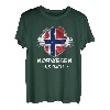 Norwegen Experte Flagge Skandinavien Urlaub T-Shirt