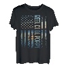 Herren Retro Patriotische Rolle Cool Poppy For Best Daddy Father's Day T-Shirt