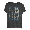 Herren Retro Patriotische Rolle Cool Poppy For Best Daddy Father's Day T-Shirt