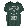 Herren Lustiges personalisiertes Bootsshirt Vorname Captain Joel T-Shirt