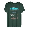 Arten von Haien Ozean Marine Biologie Angeln Hai Liebhaber T-Shirt