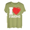 Ich liebe es, mit einem roten Herzen zu angeln - Ich liebe es zu angeln T-Shirt