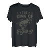 Herren Ich Bin Der König Des Fischens Angler Und Fischer T-Shirt