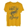Herren Ich Bin Der König Des Fischens Angler Und Fischer T-Shirt