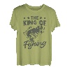 Herren Ich Bin Der König Des Fischens Angler Und Fischer T-Shirt