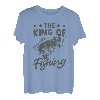 Herren Ich Bin Der König Des Fischens Angler Und Fischer T-Shirt