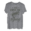 Herren Ich Bin Der König Des Fischens Angler Und Fischer T-Shirt