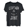 Herren Lustiges personalisiertes Bootsshirt mit Vorname Captain Jake T-Shirt