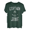 Herren Lustiges personalisiertes Bootsshirt mit Vorname Captain Jake T-Shirt