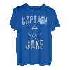Herren Lustiges personalisiertes Bootsshirt mit Vorname Captain Jake T-Shirt