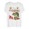 Merry Christmas Dabbing Santa Fishing Barschfisch Funny Fisher T-Shirt