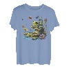 Niedlicher Cottagecore Floral Frog Angeln Ästhetische Mädchen Grafik T-Shirt