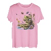 Niedlicher Cottagecore Floral Frog Angeln Ästhetische Mädchen Grafik T-Shirt