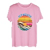 Plymouth Retro 1980er Jahre Style Beach T-Shirt