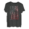 Amerikanische Flagge Angelrute Firherman Dad Opa T-Shirt