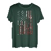Amerikanische Flagge Angelrute Firherman Dad Opa T-Shirt