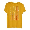 Amerikanische Flagge Angelrute Firherman Dad Opa T-Shirt