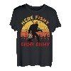 Bigfoot Angelshirt Here Fishy Barsch Fish Lustig Sasquatch T-Shirt