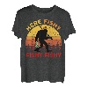 Bigfoot Angelshirt Here Fishy Barsch Fish Lustig Sasquatch T-Shirt