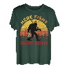 Bigfoot Angelshirt Here Fishy Barsch Fish Lustig Sasquatch T-Shirt