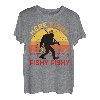Bigfoot Angelshirt Here Fishy Barsch Fish Lustig Sasquatch T-Shirt