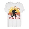 Bigfoot Angelshirt Here Fishy Barsch Fish Lustig Sasquatch T-Shirt