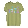 Dekiru Man Talks On Back Lustiges Schriftzug-T-Shirt, Herren, lustige holografische Farbe Kalligraphie T-Shirt