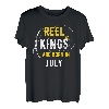 Reel Kings Are Born in Juli Angeln Geburtstag T-Shirt