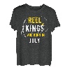 Reel Kings Are Born in Juli Angeln Geburtstag T-Shirt