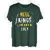 Reel Kings Are Born in Juli Angeln Geburtstag T-Shirt