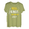 Reel Kings Are Born in Juli Angeln Geburtstag T-Shirt