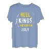 Reel Kings Are Born in Juli Angeln Geburtstag T-Shirt