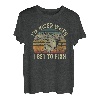 Ich bin netter, wenn ich angeln darf Lustiger Angelfischer T-Shirt