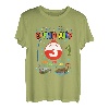 Party-Dekoration zum 3. Geburtstag für Jungen, zum 3. Geburtstag, zum Angeln T-Shirt