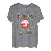 Party-Dekoration zum 3. Geburtstag für Jungen, zum 3. Geburtstag, zum Angeln T-Shirt