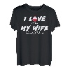 Lustiges Geschenk für Ehemann, mit Aufschrift  I love when my wife lets me go fishing  T-Shirt