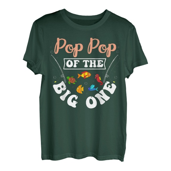 Pop Pop Of The Big One Angeln, Geburtstagsparty, Tag T-Shirt