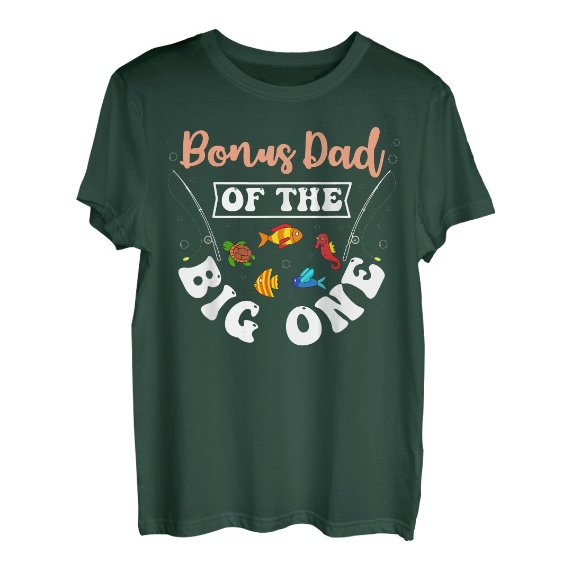 Bonus Dad Of The Big One Angeln, Geburtstagsparty, Tag T-Shirt