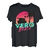 Vintage Vero Beach Florida Palmen FL Souvenir 80er 90er T-Shirt