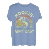 Herren Angelshirt Hookin Aint Easy Dad Papa Geschenk Lustiger Barsch Fisch T-Shirt