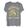 Herren Angelshirt Hookin Aint Easy Dad Papa Geschenk Lustiger Barsch Fisch T-Shirt