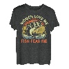 Herren Lustiges Angelhemd für Damen von Want Me Fish Fear Me Fisherman Dad T-Shirt