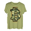 Camouflage-Bitcoin-Logo für alle, die gerne Camo tragen T-Shirt
