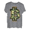 Camouflage-Bitcoin-Logo für alle, die gerne Camo tragen T-Shirt
