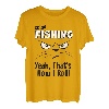 Lustiges Katzen-T-Shirt Angeln gehen T-Shirt