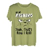 Lustiges Katzen-T-Shirt Angeln gehen T-Shirt