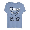 Lustiges Katzen-T-Shirt Angeln gehen T-Shirt