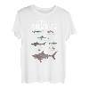 Arten von Haien Ozean Marine Biologie Angeln Hai Liebhaber T-Shirt